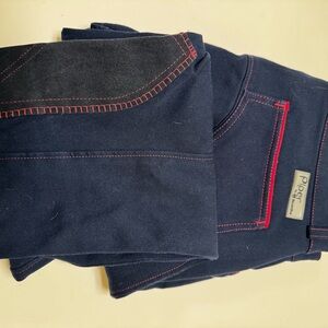 Piper Navy Women’s Breeches with pink Stitching
